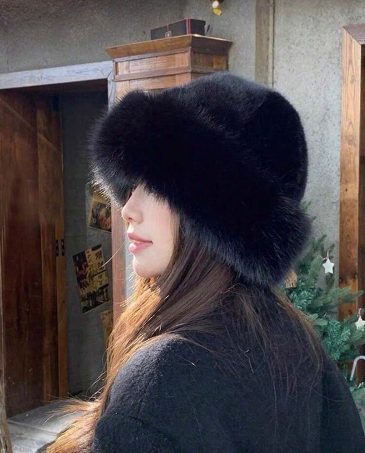Luxury Faux Fur Bucket Hat – Winter Warm Plush Fashion Cap for Women