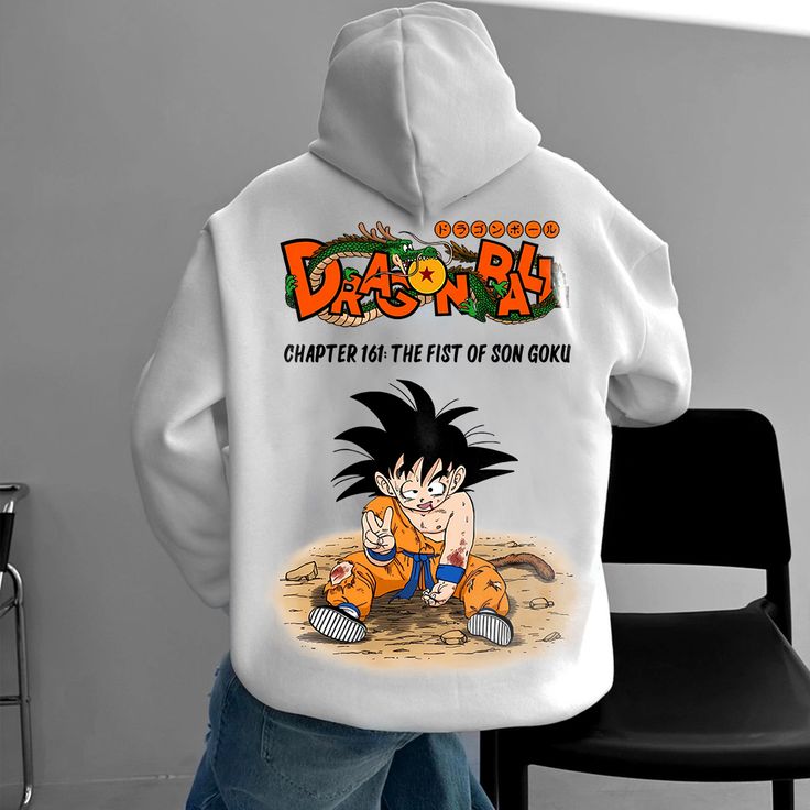 Oversized Unisex Anime Print Hoodie OTD241100971