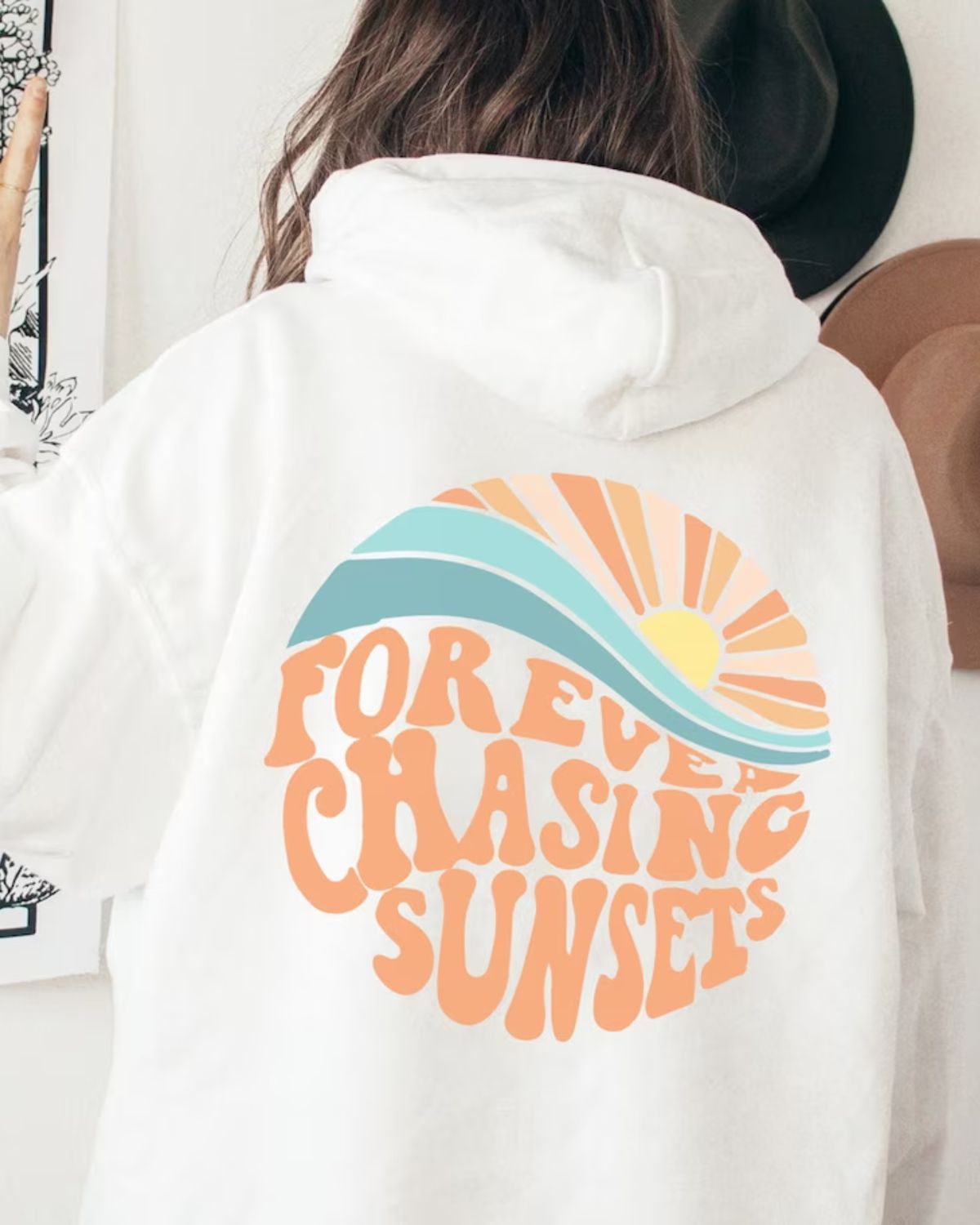 Forever Chasing Sunsets Oversized Hoodies