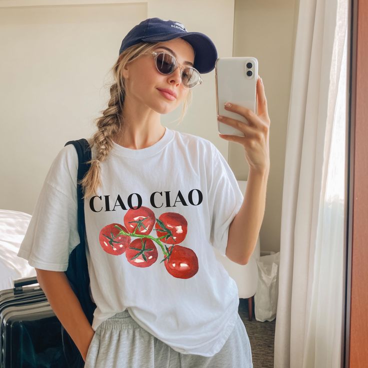 Ciao Ciao Shirt, Tomato Shirt, Italy shirt, Ciao bella shirt, Amalfi coast - Portofino, Tomato girl Shirt, Europeen summer shirt - Etsy Canada