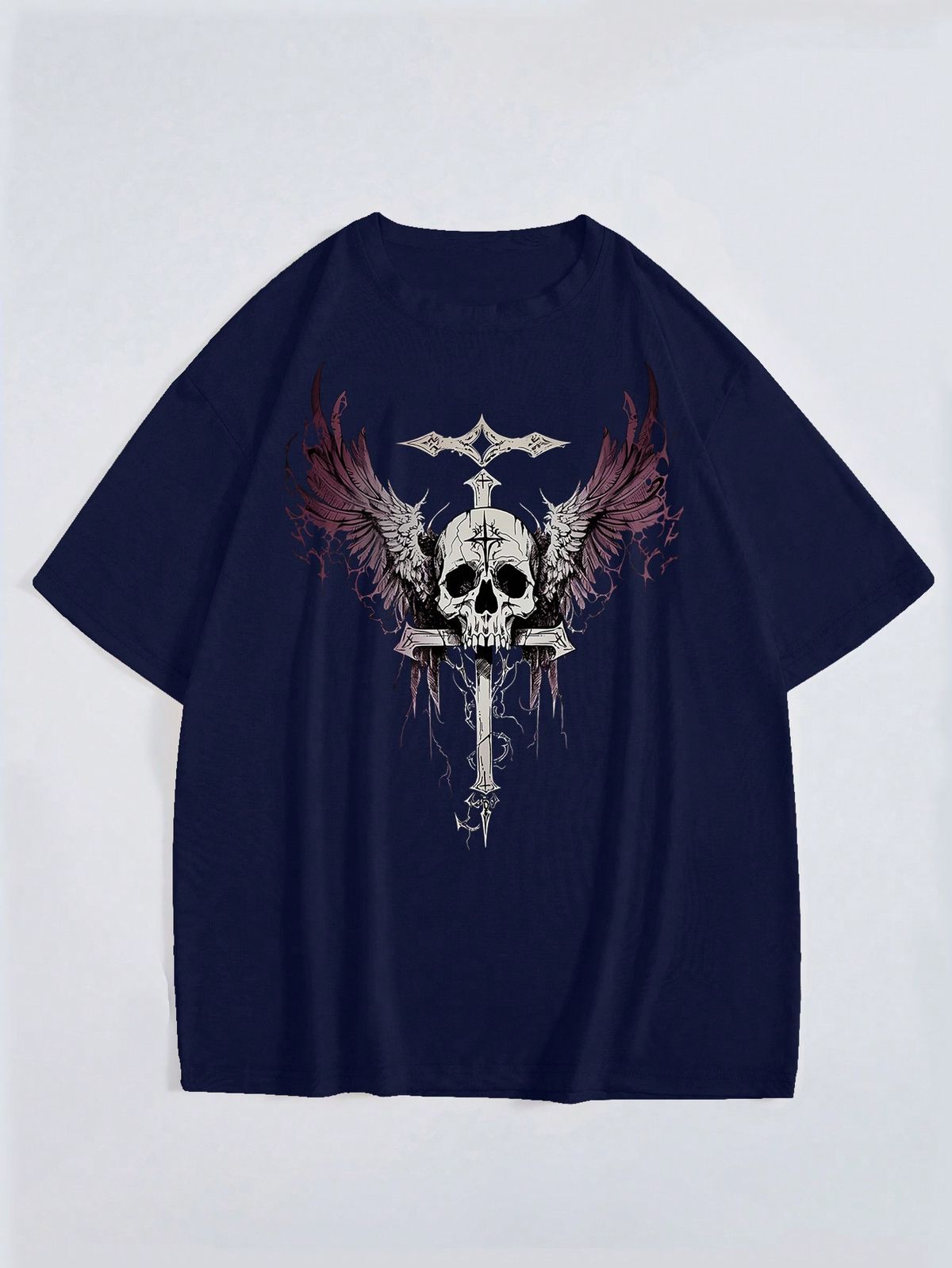 Men's Skull Printed Short Sleeve T-shirt