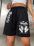 Hand & Butterfly Print Shorts