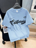 Tween Boy Loose Casual Sports Round Neck Graphic Short Sleeve T-Shirt