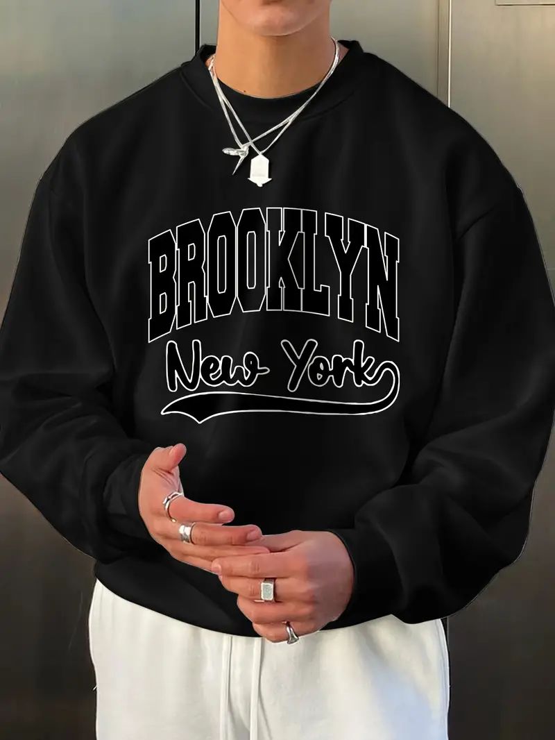 Men's Plus Size Casual Round Neck Sweatshirt