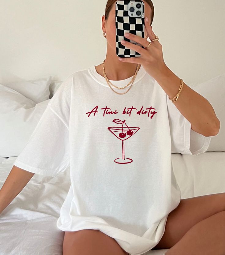 Cherry Tini Graphic Tee 🍒 | Vintage Comfort Colors | A Tini Bit Dirty