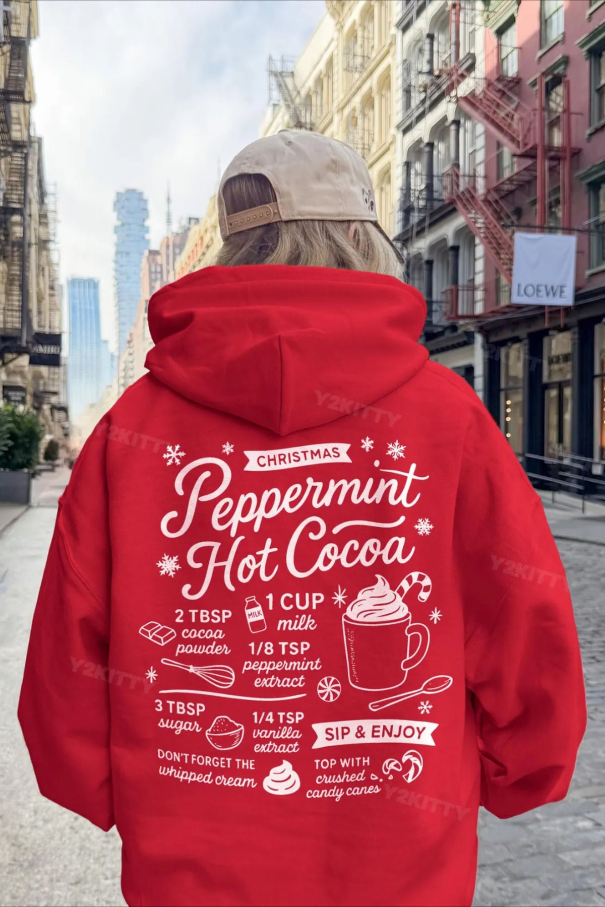 Peppermint Hot Cocoa Recipe Hoodie