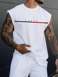 Men Fashion Sleeveless Tank Top With Printed Design