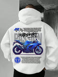 Men's Creative Motorcycle Printing Casual Sports Commuting All-Match Letter Long-Sleeved Hooded Pullover Sweatshirt
