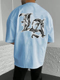 Men's Crew Neck Short Sleeve Letter Print Casual Tee