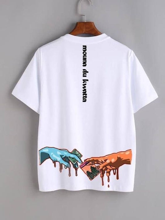 create a unique typography t-shirt design Men Oversized