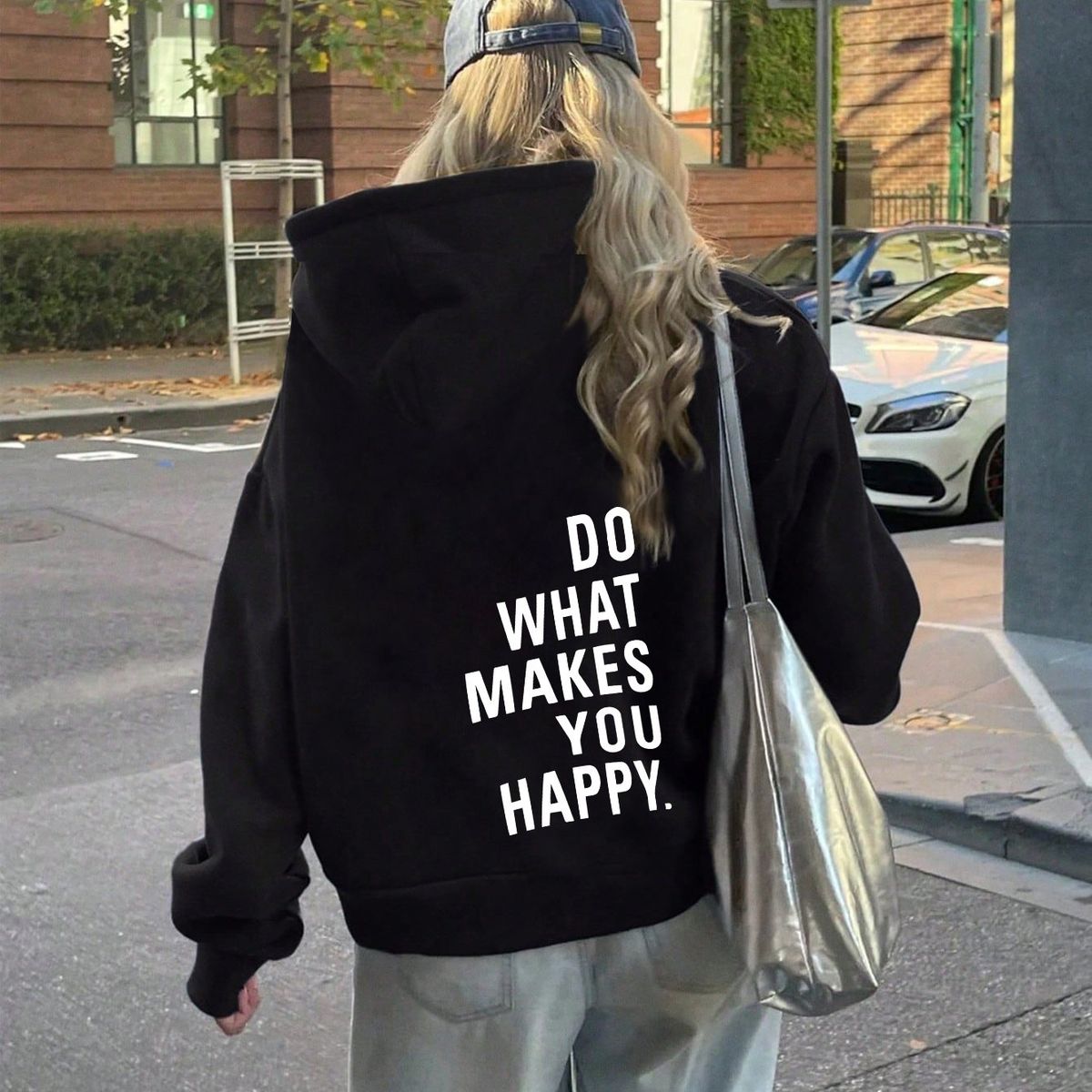 Women' Letter Print Zip-up Hoodie With Pockets - Cozy & Stylish Fall/winter Sportswear