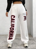 Hoodies liban / Coolane Women's Letter Print Drawstring Waist Cargo Pants