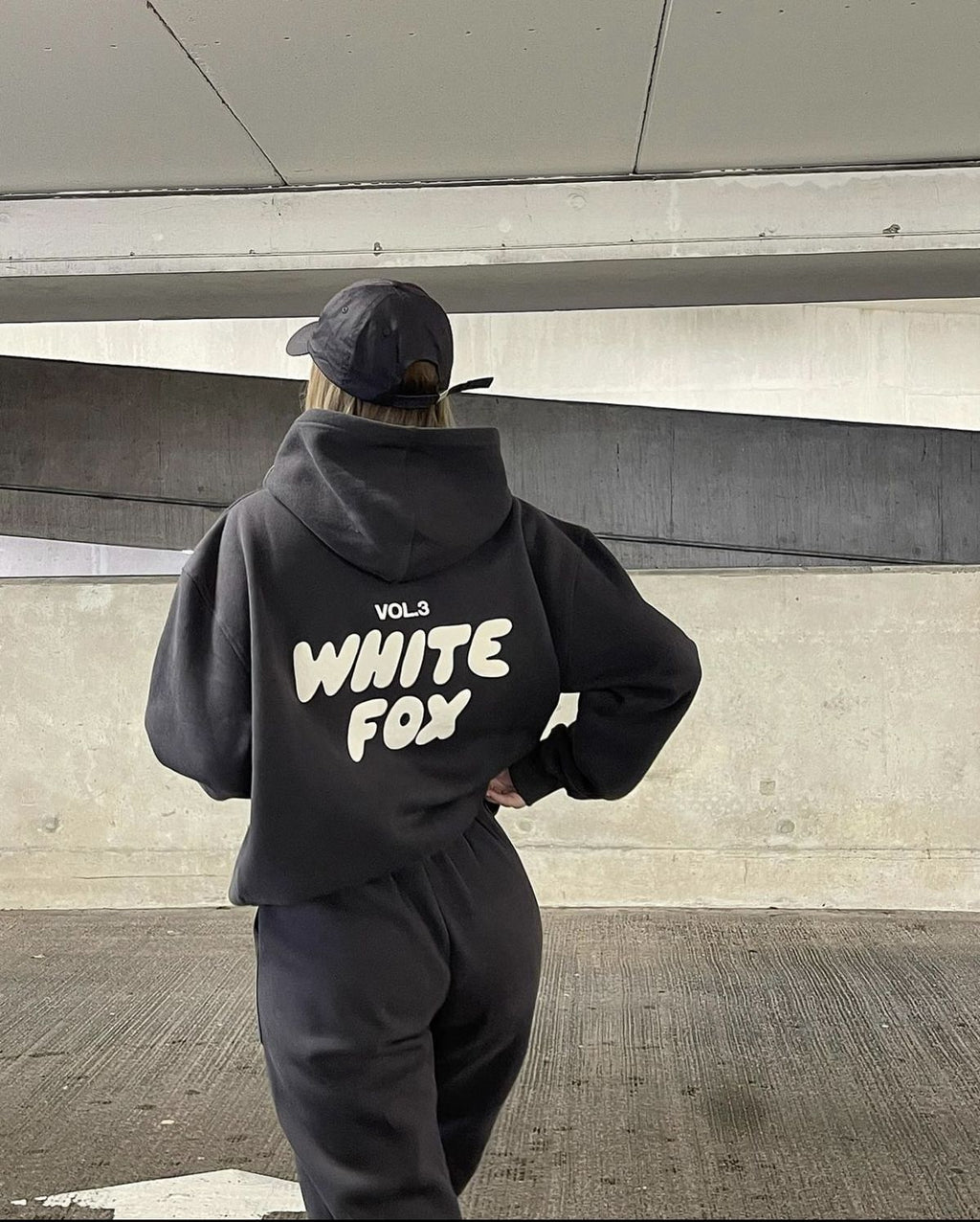 White fox hoodies oversized / Cotton