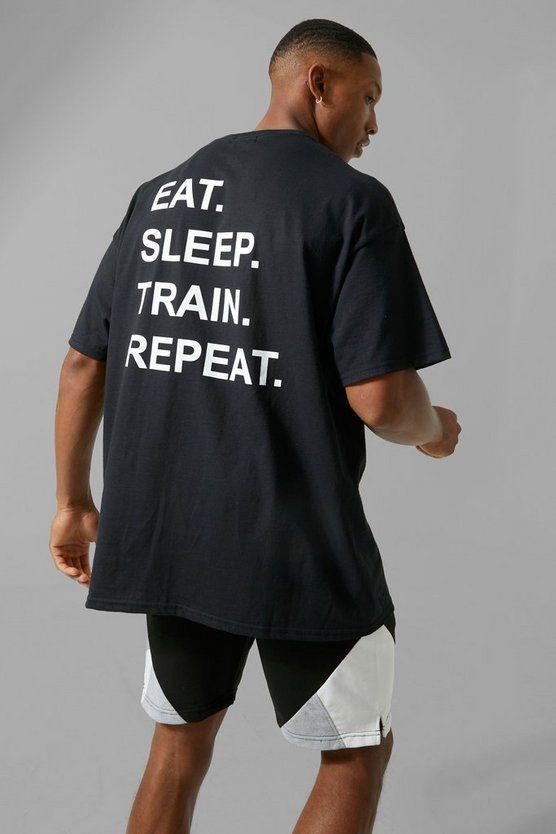 Man Active Oversized Repeat T-shirt
