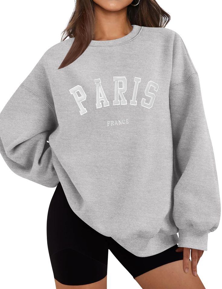 LOMON Oversized Sweatshirt for Women Crewneck Long