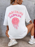 Letter Graphic Drop Shoulder Tee
