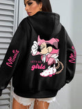 2025 Fashion Women's Sportswear, Disney Minnie Cartoon Design Autumn and Winter Pullover, Casual