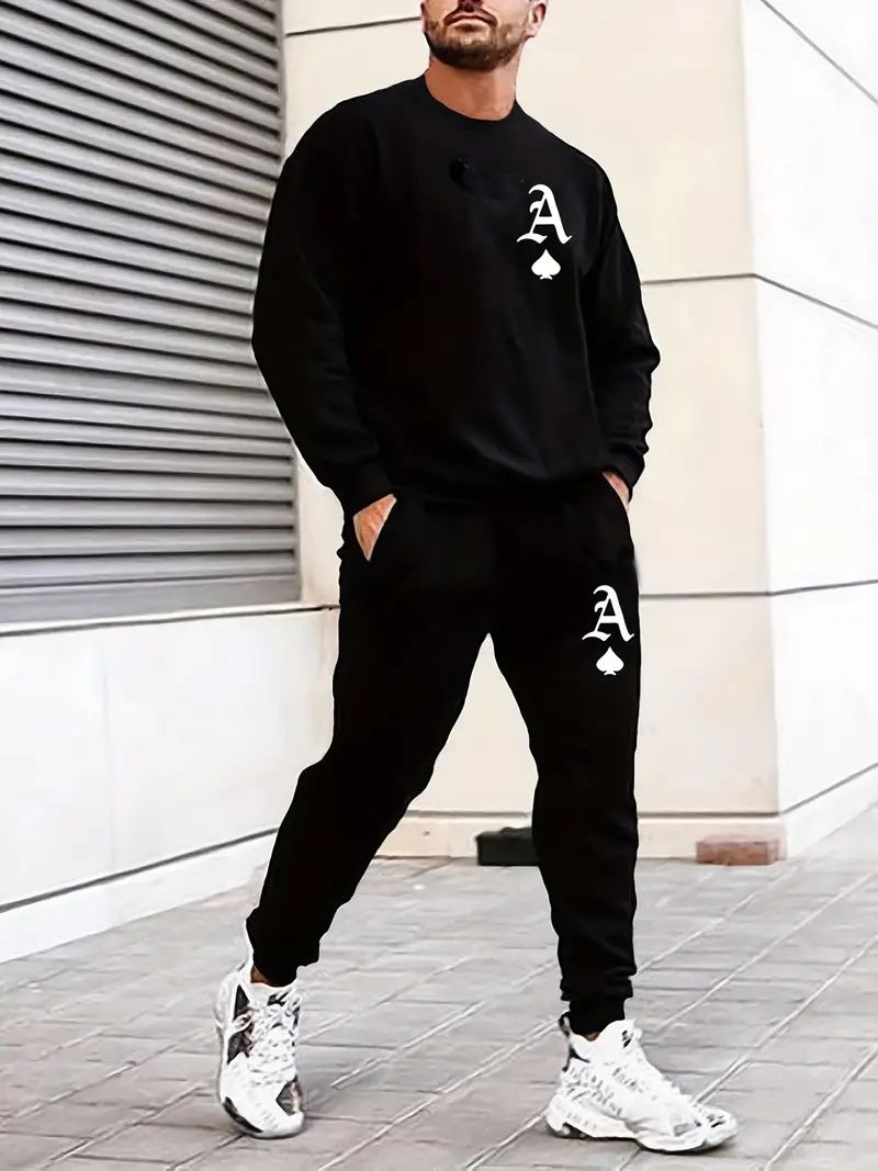 Men's Casual Daily Life Soft And Comfortable Versatile Sweatshirt Suit.