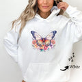 Wild Flowers Hoodie Butterfly Flower Sweatshirt, Floral Shirt, Flower Hoodie