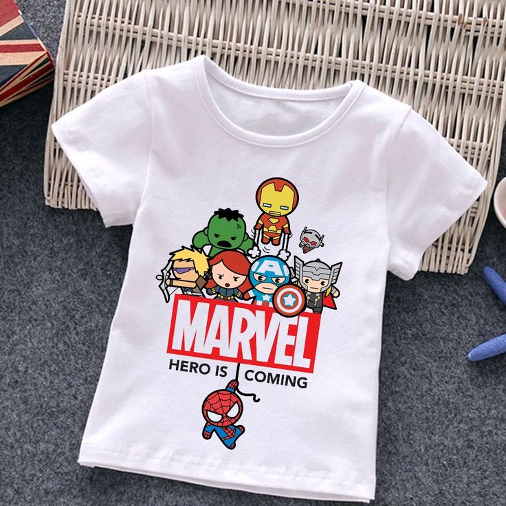 Kids Marvel T-Shirts Summer The Avengers Kids T Shirt Children Kawaii Super Hero Top Boy Girl Tee Shirt