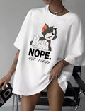 Nope not today oversized women tshirt