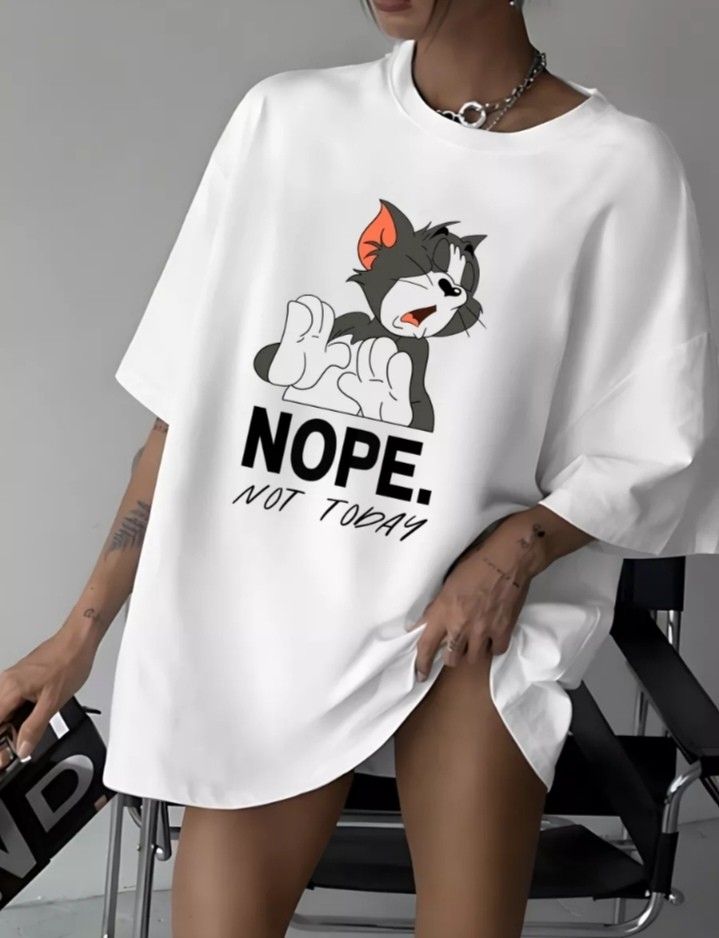Nope not today oversized women tshirt