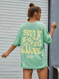 Letter Graphic Drop Shoulder T-Shirt