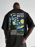T-shirt With Print Tribute To Van Gogh's "Starry Night"