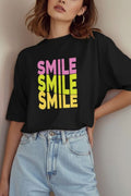 Smile Quote T-Shirt | Casual Summer Outfit for Women
