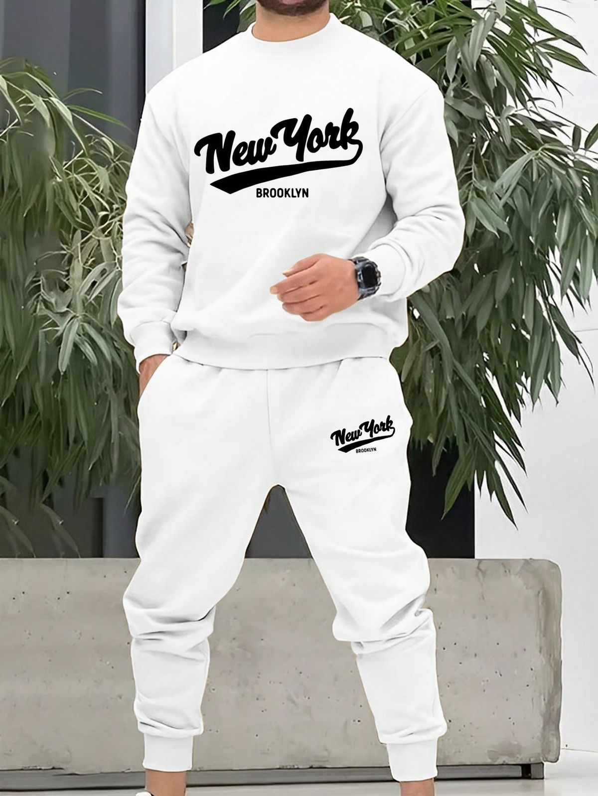 Men's Casual Daily Life Soft And Comfortable Versatile Sweatshirt Suit.