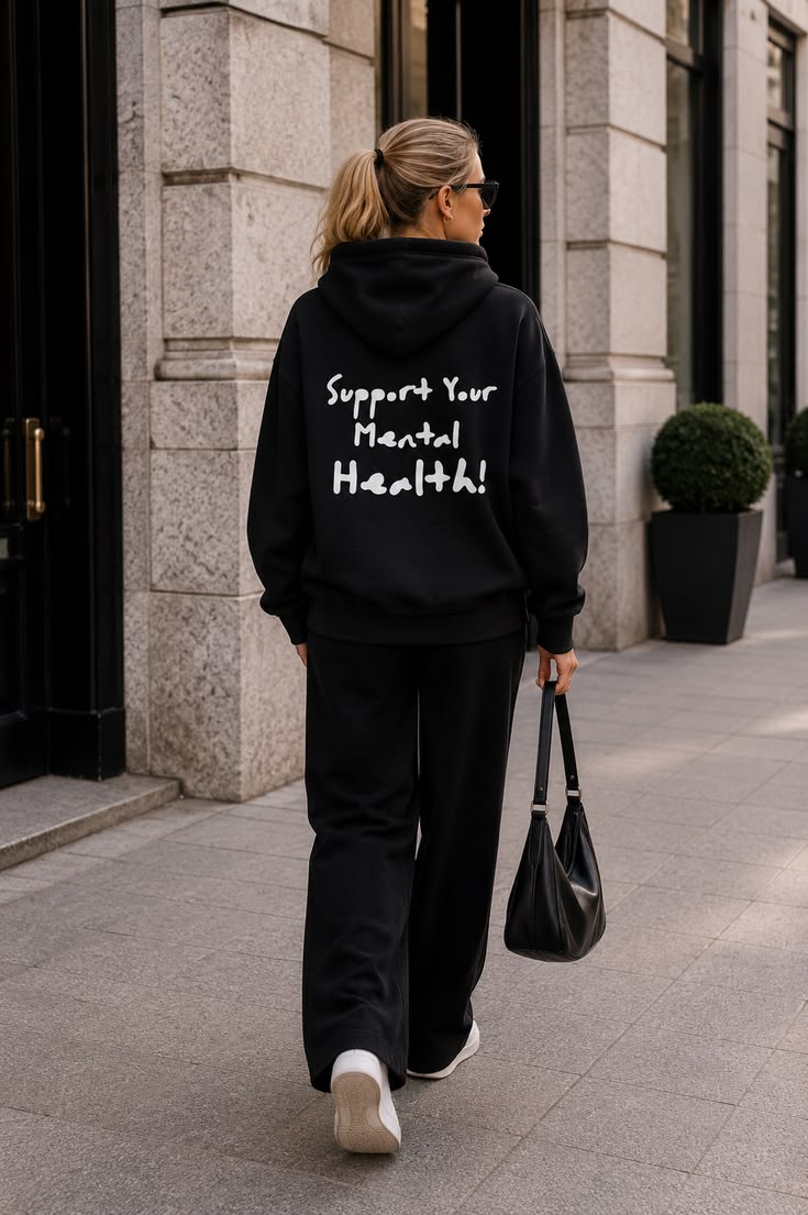 Support Your Mental Health Heavy Hoodie For Wome and Men