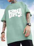 Manfinity Hypemode Men Letter Graphic Drop Shoulder Tee