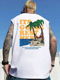 Men Beach Outfits Summer Vacation Knit Casual Surfing Seaside Beach Shark Graphic Fit Hawaiian Tank Top Beachwear