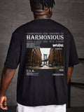 Men Building & Slogan Graphic Tee