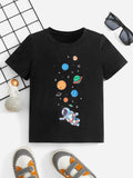 Toddler Boys Planet & Spaceman Print Tee