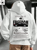 Tween Boy Casual Print Black Fleece Hoodie Sweatshirt, Autumn