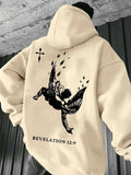 Men'S Autumn And Winter Print Hooded Fleece Sweatshirt