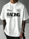 Men's Summer Slogan Printed Short Sleeve Casual Round Neck T-Shirt For Leisure And Commuting