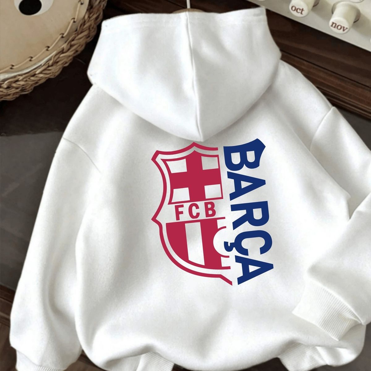 Barca Hoodies White