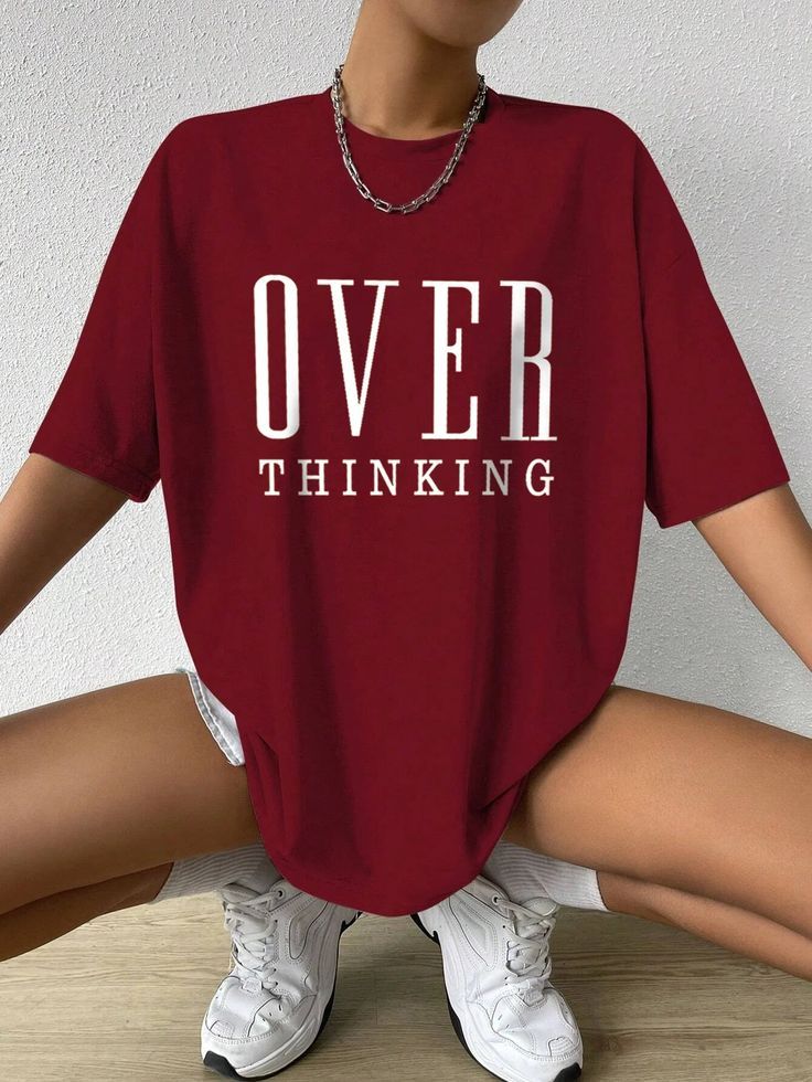 Overthinking Women Oversized Tshirt