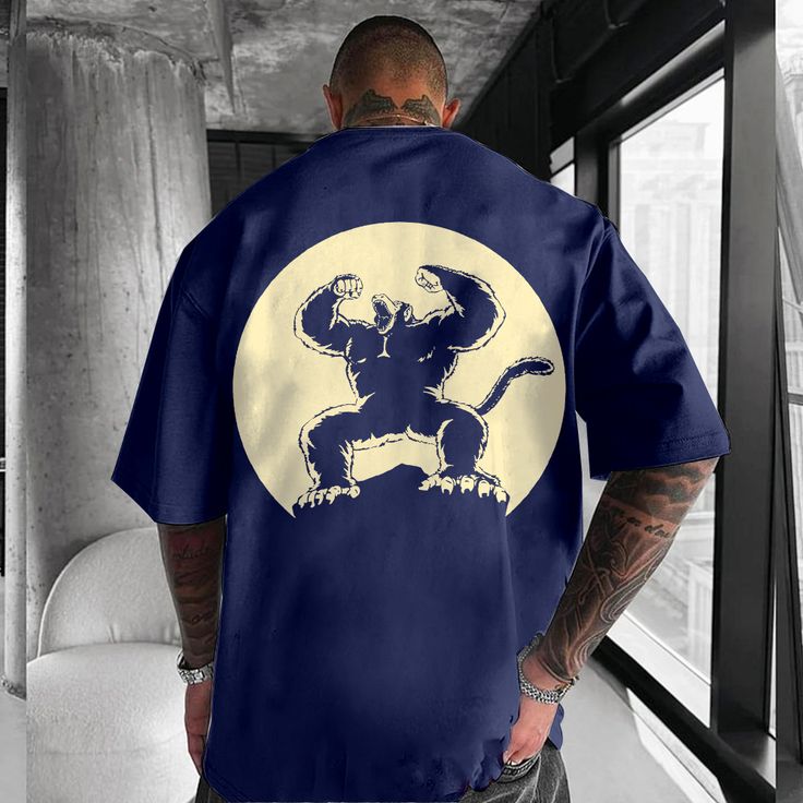 Oversized Anime Print T-Shirt
