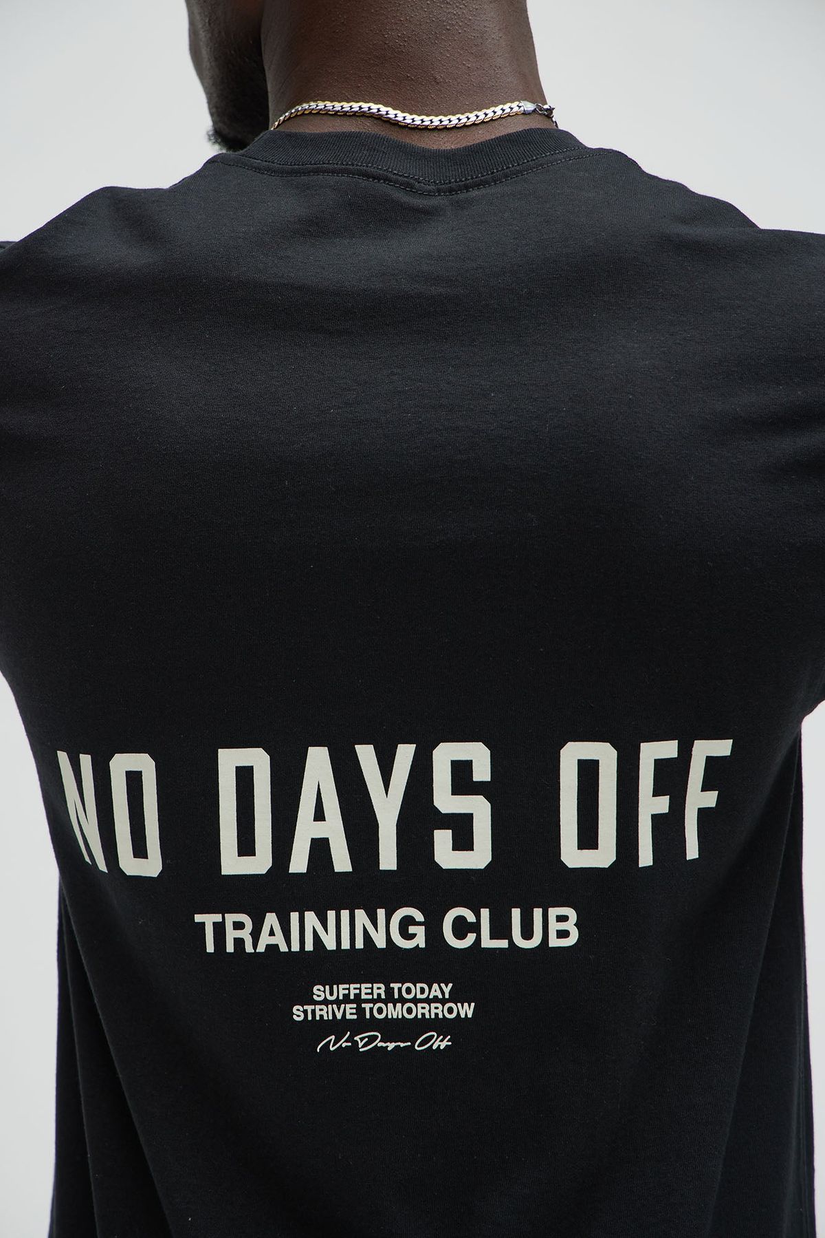 Men's No Days Off Training Club Short Sleeve Tee Shirt Print in Black