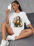 Women's Cotton T-Shirt Outdoor Sports T-Shirt Gothic Style Women's Top