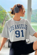 Los Angeles women's crop top oversized