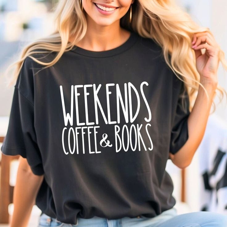 Coffee and books women's oversized tshirt