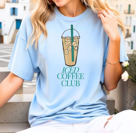 Iced coffee lover tshirt oversized