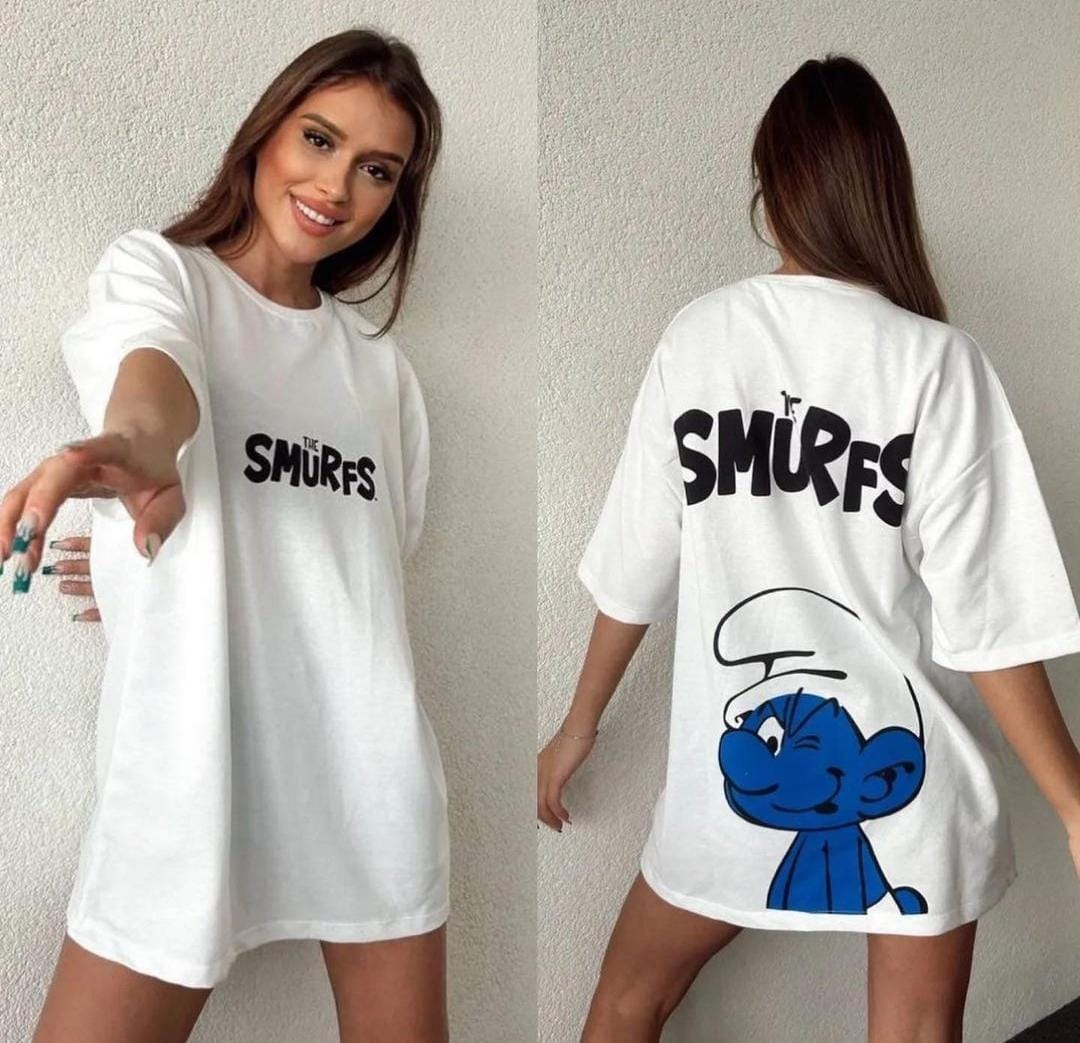 Smurfs women's oversized tshirt