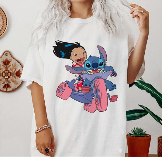 Lilo and stitch women's oversized tshirt