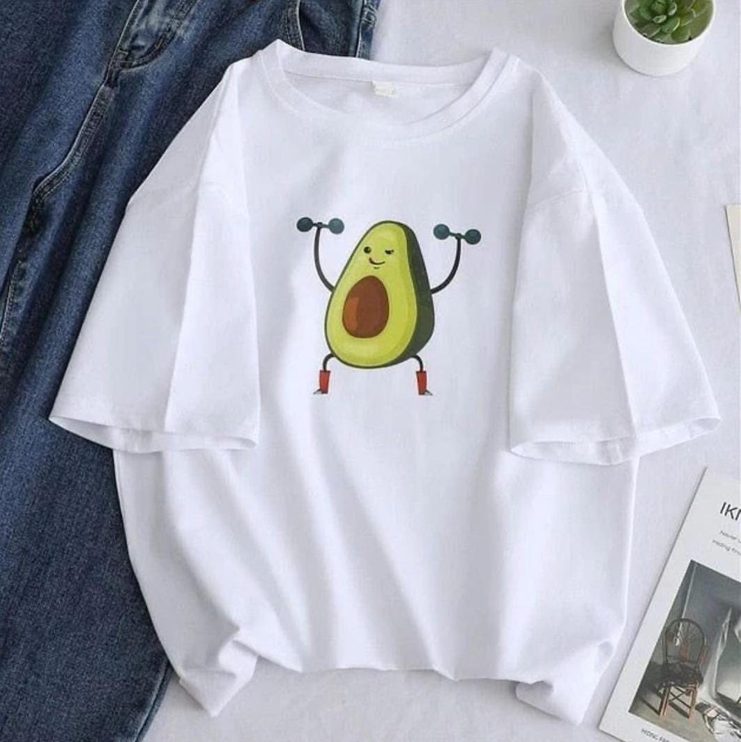 Avocado fitness women's tshirt oversized