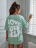 Letter women's oversized tshirt